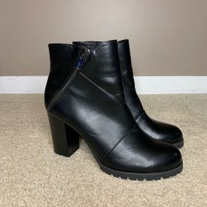 Black Leather Booties